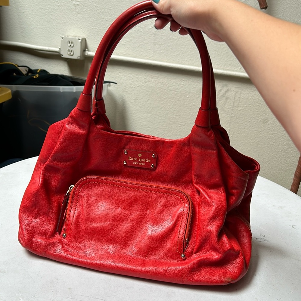 Kate Spade red leather purse